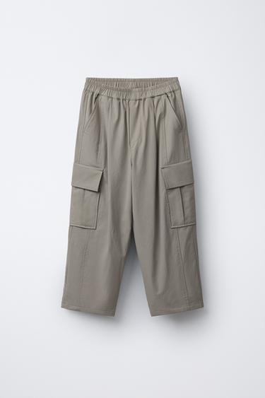 LINED NYLON CARGO TROUSERS - Beige by Zara