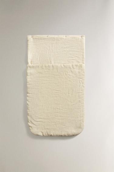 STRIPED MUSLIN CARRYCOT BABY WRAP - Green by Zara - Image 4