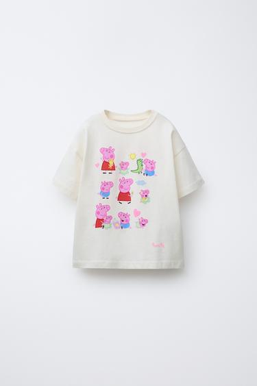 Zara PILDIGA T-SÄRK PEPPA PIG ™ - Määrdunudvalge