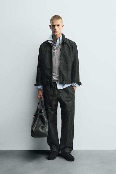 RELAXED FIT DENIM JACKET - Black by Zara - Image 0