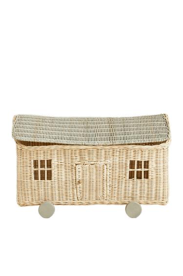 KIDS' LARGE HOUSE BASKET - Light beige by Zara