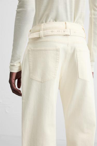 JEAN RELAXED FIT AJUSTABLE - Blanc cassé de Zara - Image 4