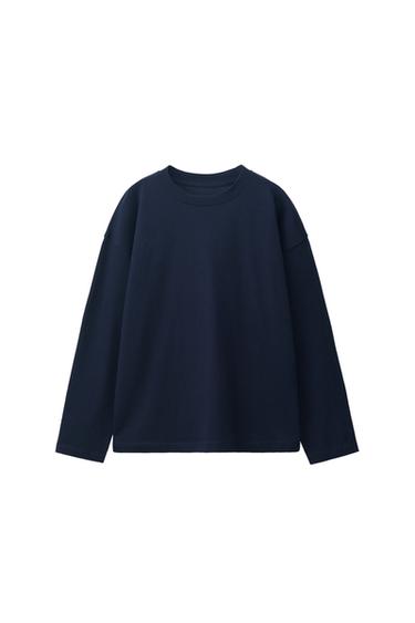 T-SHIRT UNI - Bleu marine de Zara