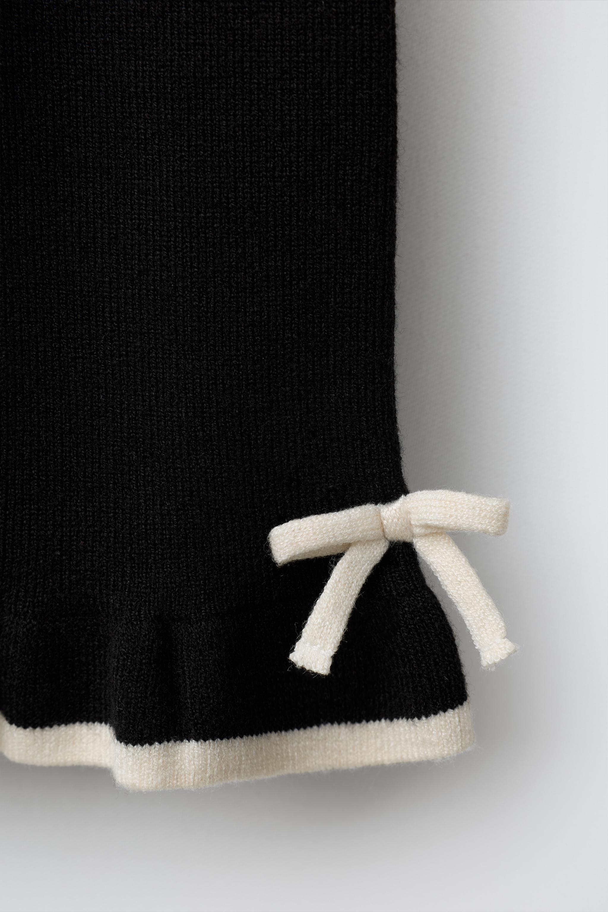 Детские брюки Zara FLARED KNIT PANTS WITH BOWS AND RUFFLE — фото 5