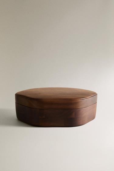 ウッドボックス (フタ付、大)ブラウン0Zaraのウッドボックス (フタ付、大) - ブラウン - 画像 0