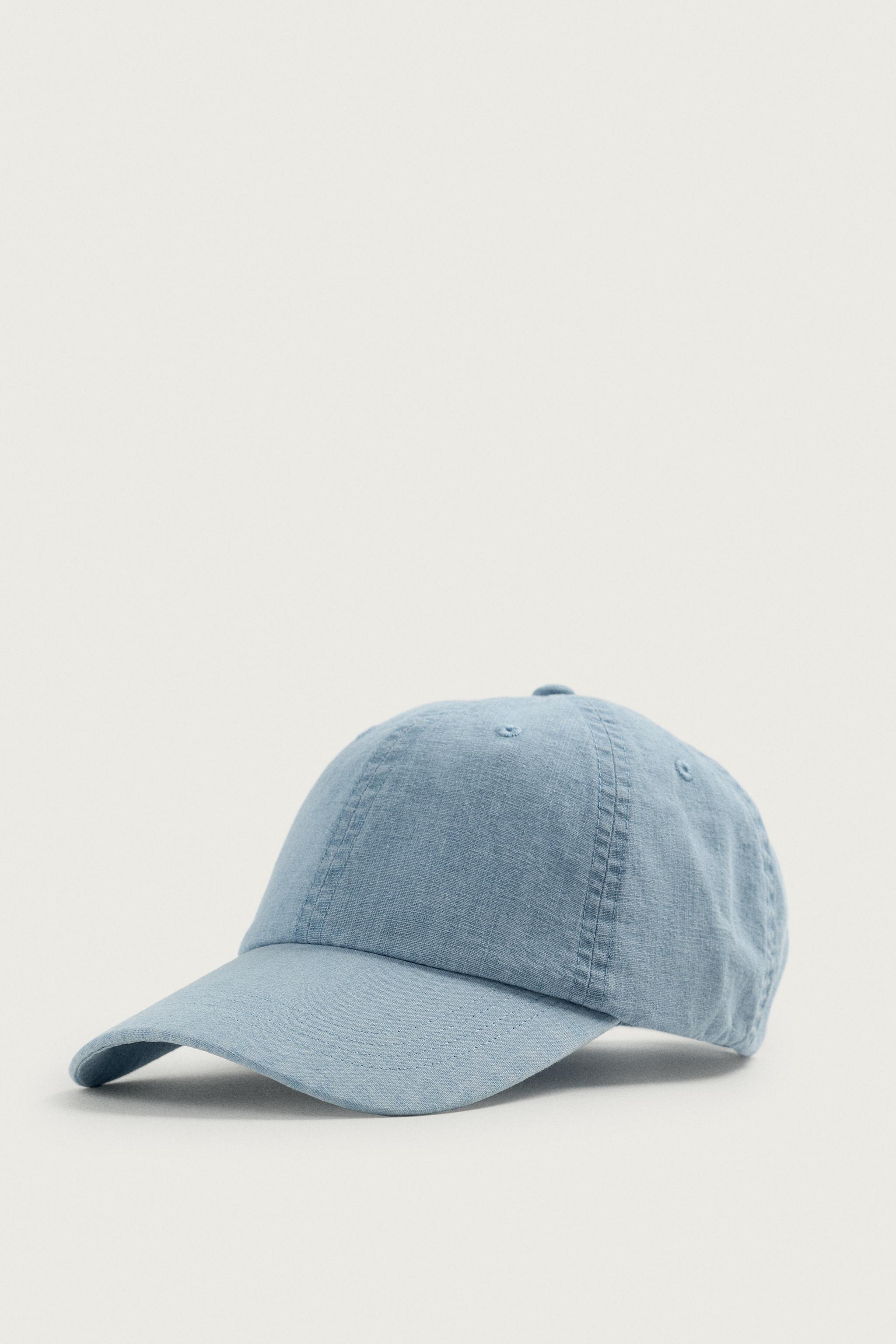 COTTON CHAMBRAY CAP — Light blue