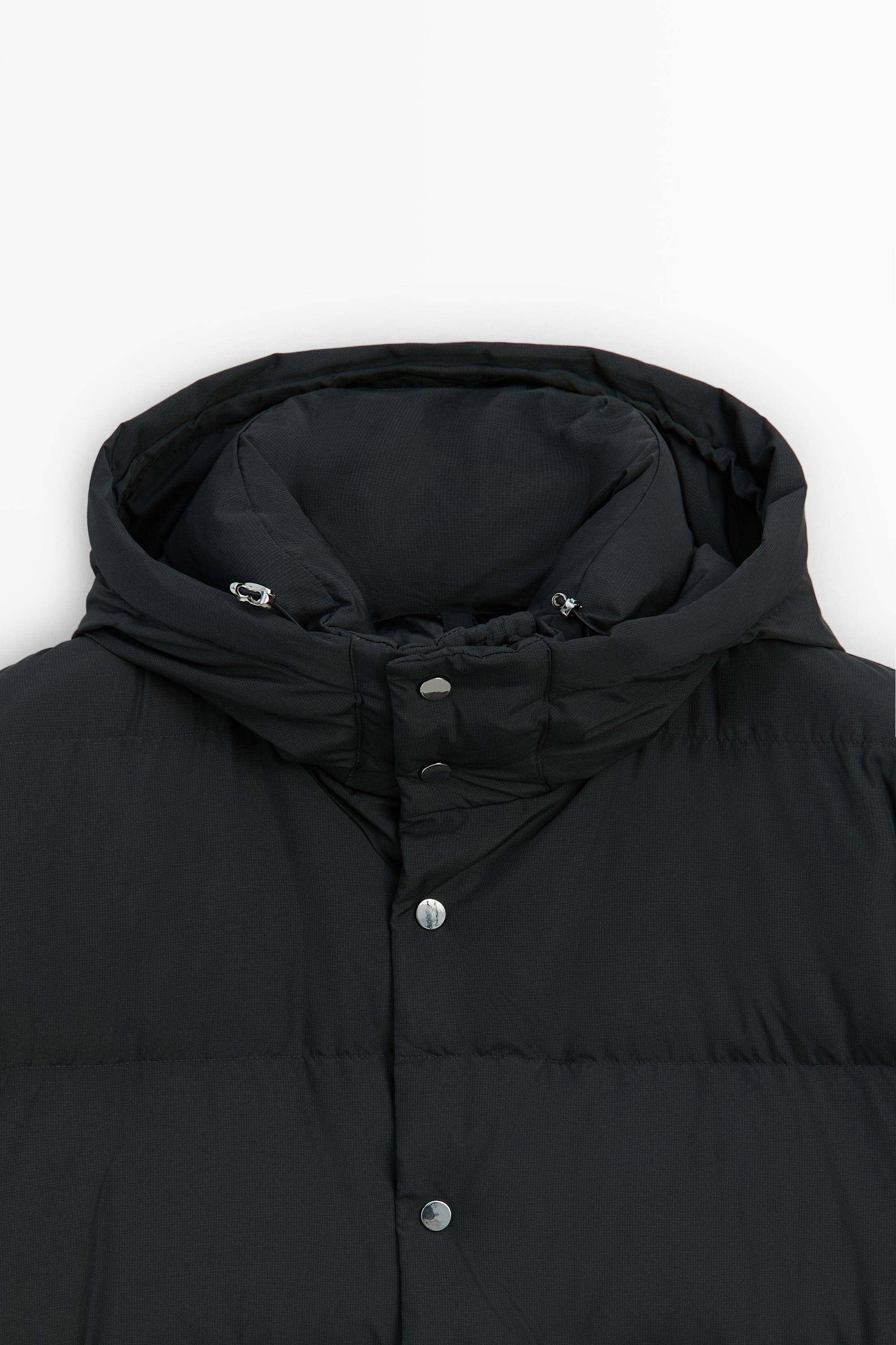 Long down jacket with hood