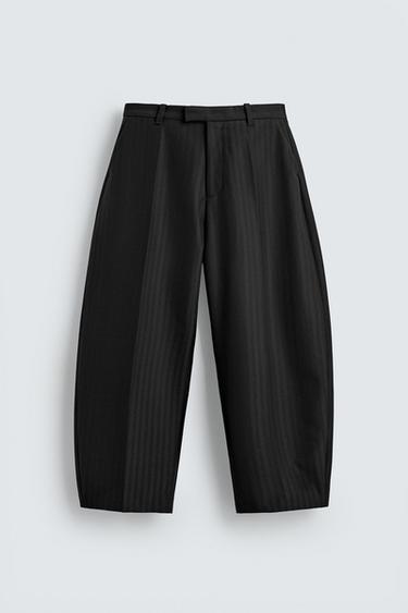 LIMITED EDITION CURVED FIT SUIT TROUSERS - Black by Zara