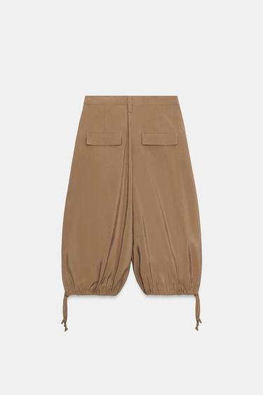 BERMUDA LONG FLUIDE ZW COLLECTION - Camel moyen de Zara - Image 2