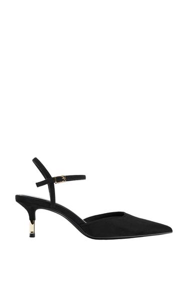 HEELED SLINGBACK SHOES - Black by Zara