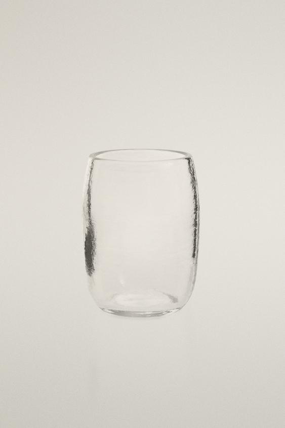 TEXTURED GLASS TOOTHBRUSH TUMBLER - Transparent by Zara - Image 0