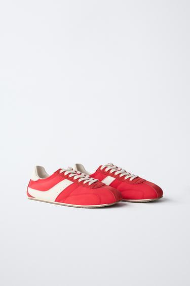 CONTRAST TRAINERS - Red by Zara - Image 1