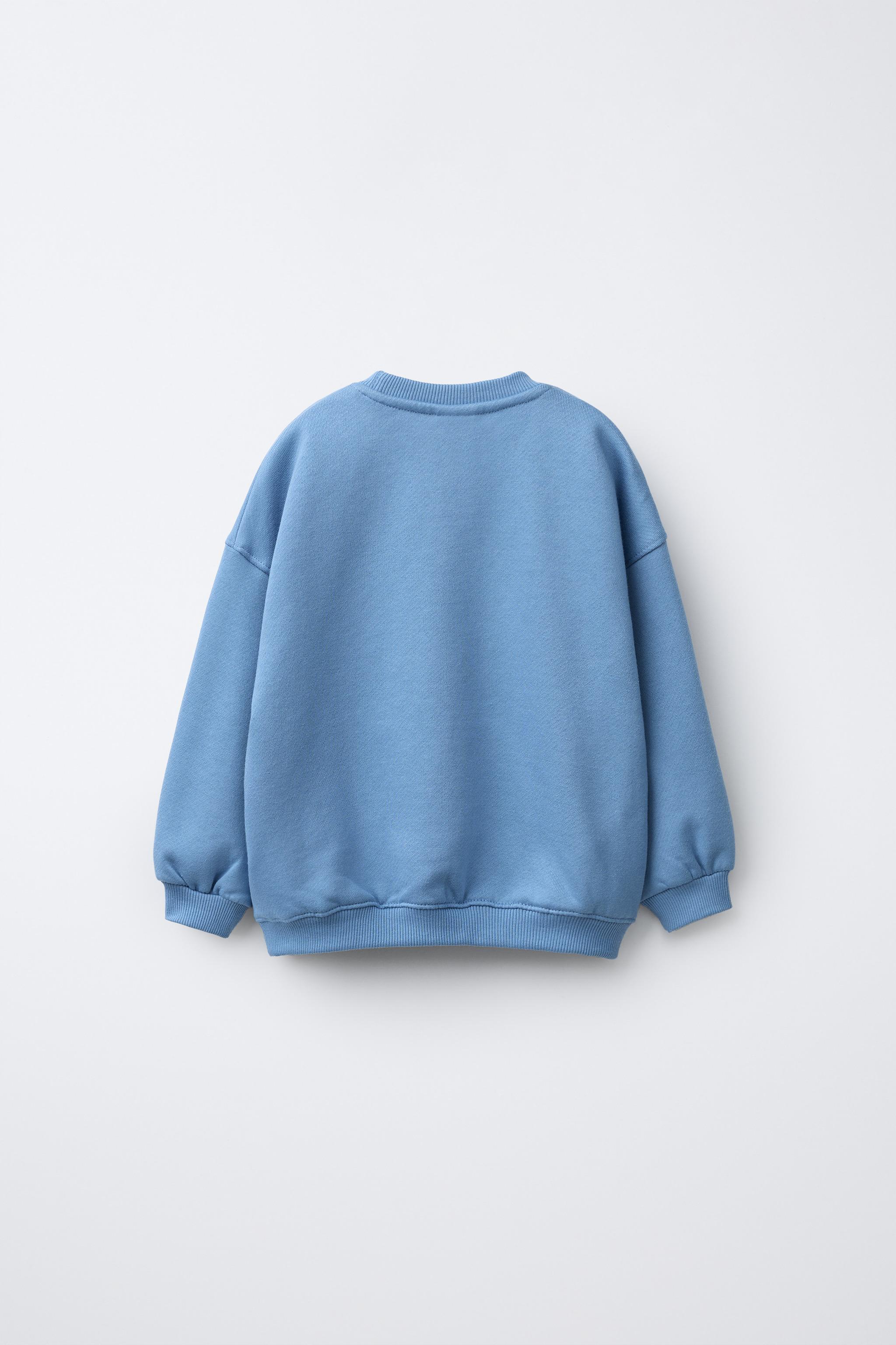 BASIC TEXT SWEATSHIRT - Light blue | ZARA United States