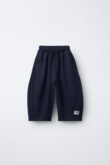 PANTALÓN BALLOON ETIQUETA - Marino de Zara