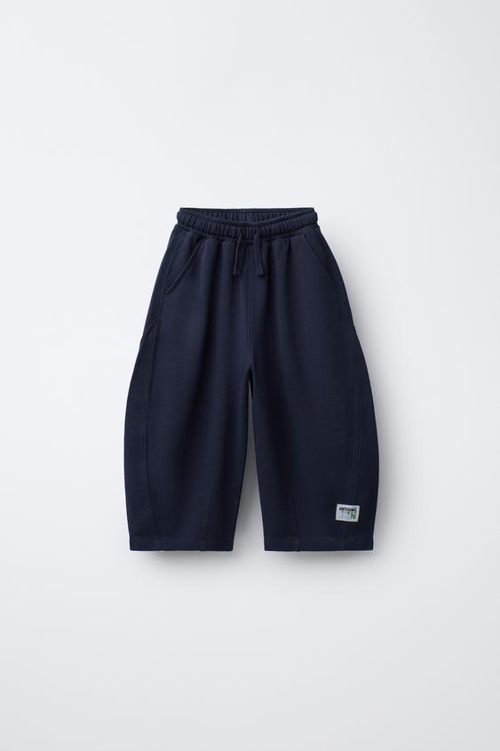 BALLOON TROUSERS WITH LABEL - Navy blue by Zara - Image 0