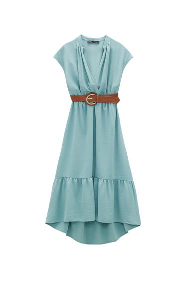 MIDI DRESS WITH BELT