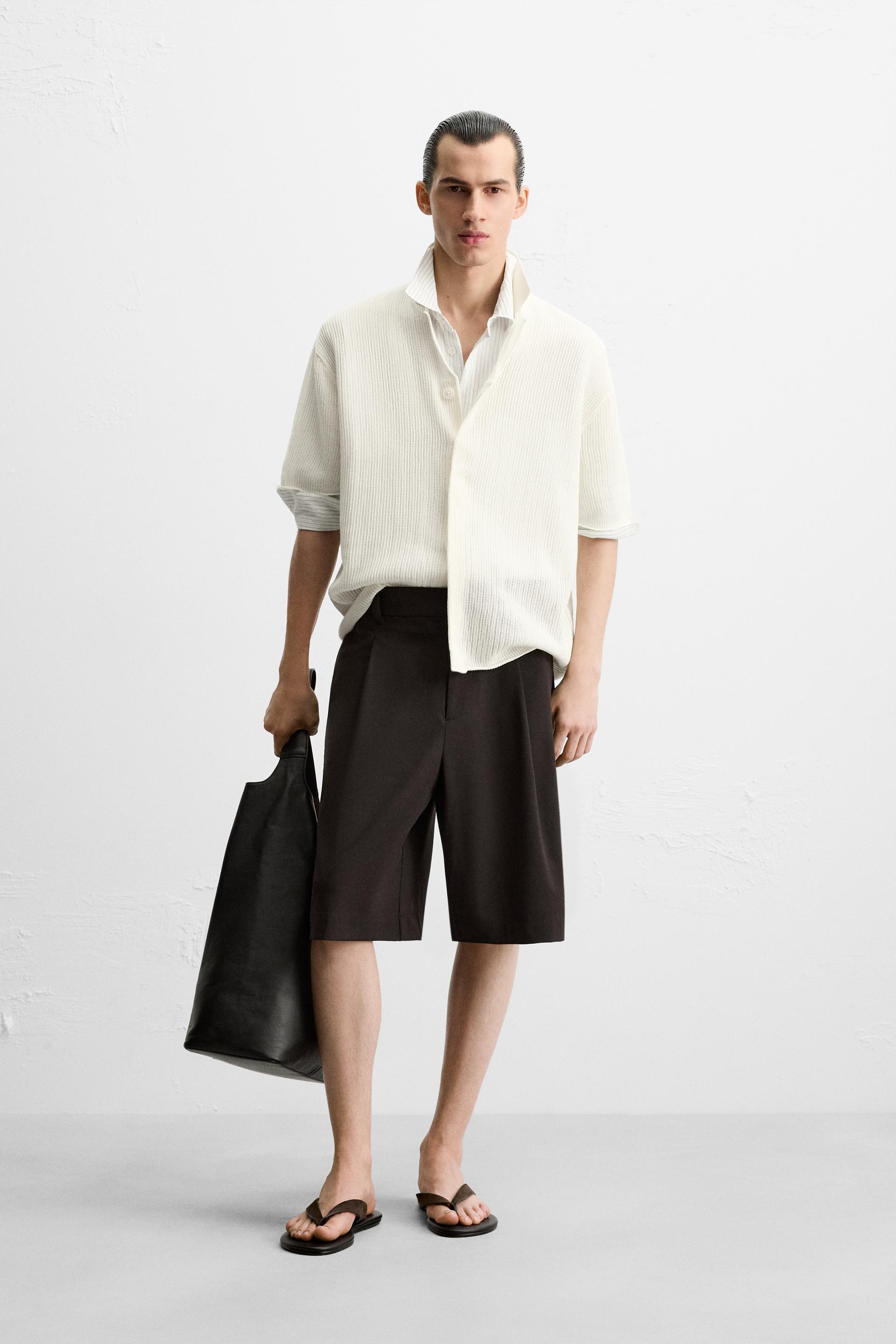OPENWORK KNIT SHIRT