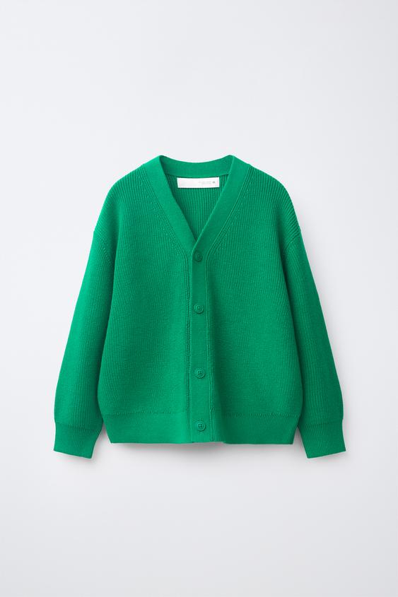 CHAQUETA PUNTO PERLADO - Verde de Zara - Imagen 0