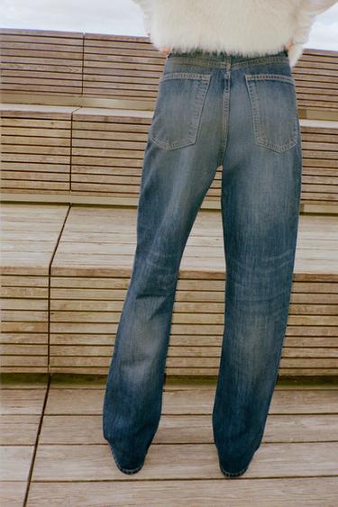 JEANS TRF WIDE LEG TAILLE HAUTE FULL LENGTH - Indigo de Zara - Image 3