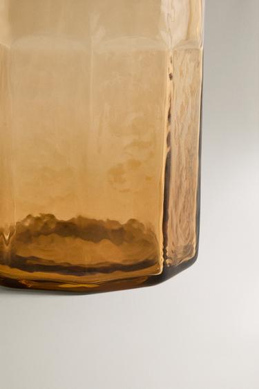 HAMMERED GLASS TUMBLER - Orange by Zara - Image 3