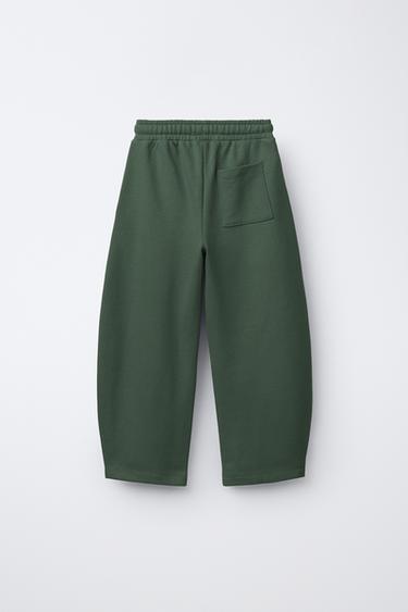 BARREL TROUSERS WITH CONTRAST TRIM - Khaki by Zara - Image 1
