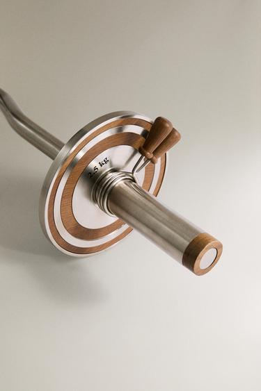 SET OF WOODEN DISC WEIGHTS (SET OF 2) - Matte silver by Zara - Image 3