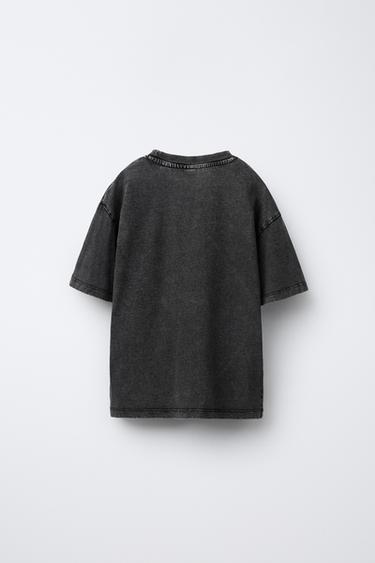 ROLLING STONES © WASHED-EFFECT T-SHIRT - Dark anthracite by Zara - Image 1