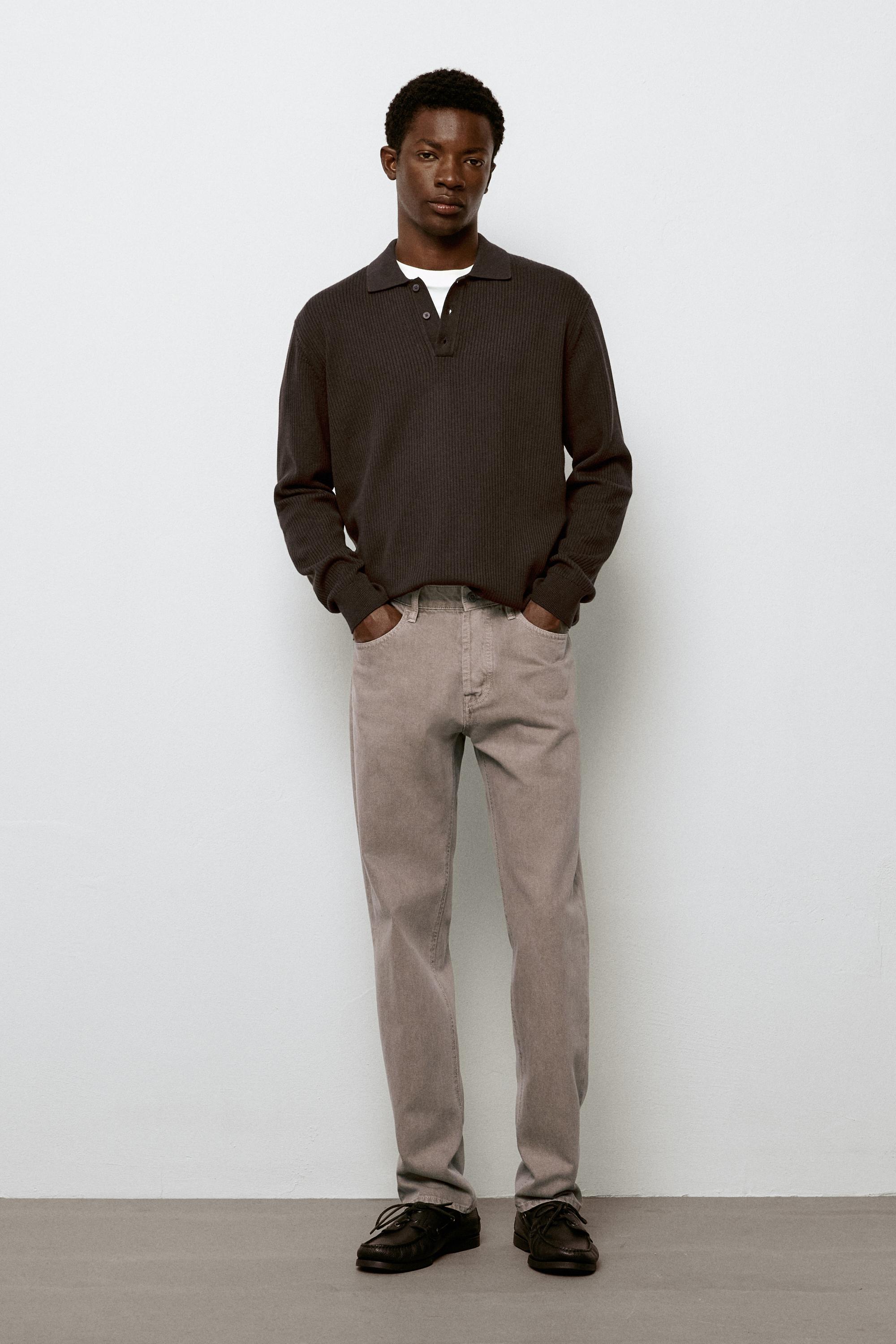 Tapered fit jeans — Mink