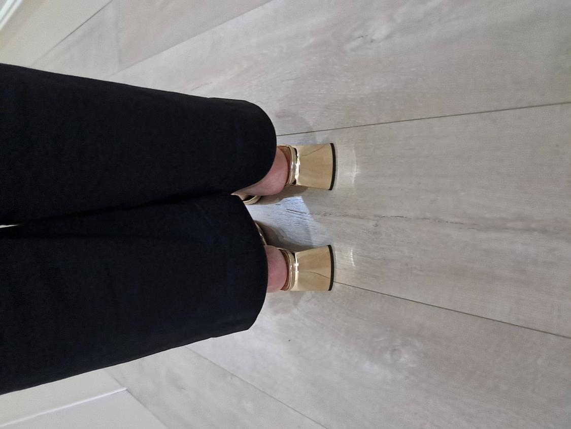 METALLIC BLOCK HEEL SANDALS - Image 7