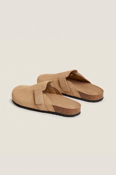 SABOTS CUIR SURPIQÛRES - Beige de Zara - Image 3
