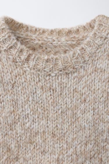KNIT VEST - Tan marl by Zara - Image 2