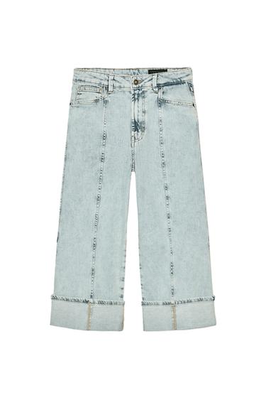 JEANS ZW COLLECTION CAPRI TIRO MEDIO - Azul claro de Zara