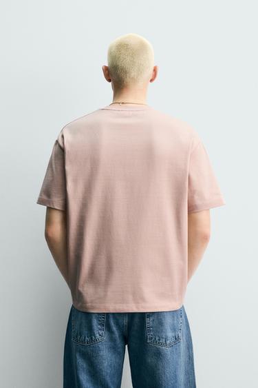 BASIC HEAVYWEIGHT T-SHIRT /03 - Faded pink by Zara - Image 2