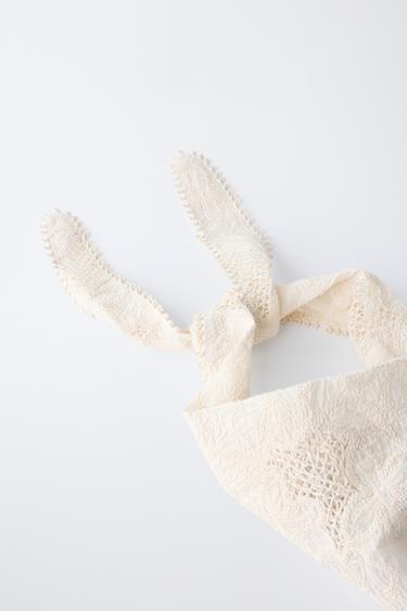 BANDANA CINTURÓN MARIPOSAS CALADAS - Crudo de Zara