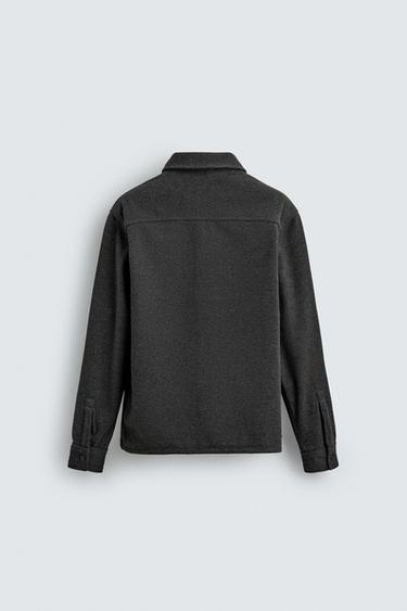 SURCHEMISE STRUCTURÉE EN TWILL DÉPERLANT - Gris anthracite de Zara - Image 8