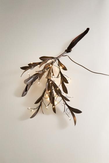 MEDIUM BRANCH WITH LEAVES AND LIGHTS - Brown by Zara - Image 1