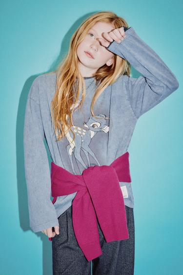 FADED BAMBI © DISNEY T-SHIRT - Anthracite grey by Zara