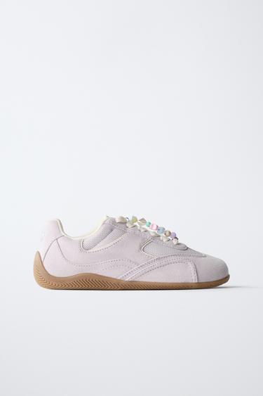 TRAINERS WITH BEADED CLIP - Lilac by Zara