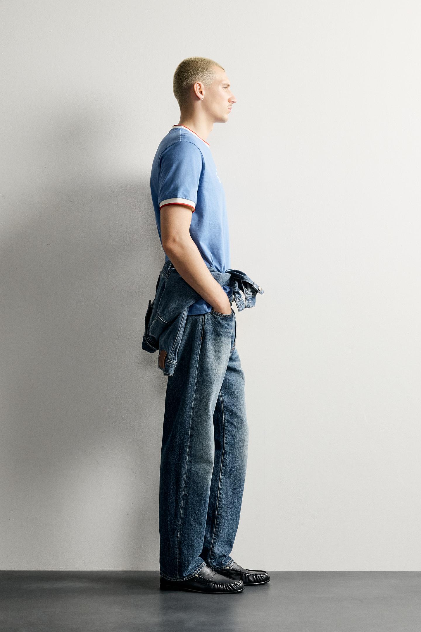 Мужская футболка Zara San Juan Graphic, цвет: Синий — фото 4