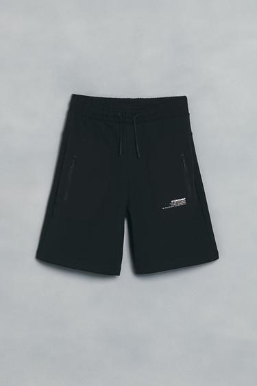 COMBINED SPORTY BERMUDA SHORTS - Black by Zara