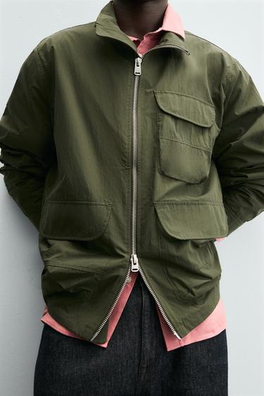 TECHNICAL PARKA WITH POCKETS - Green by Zara - Image 5