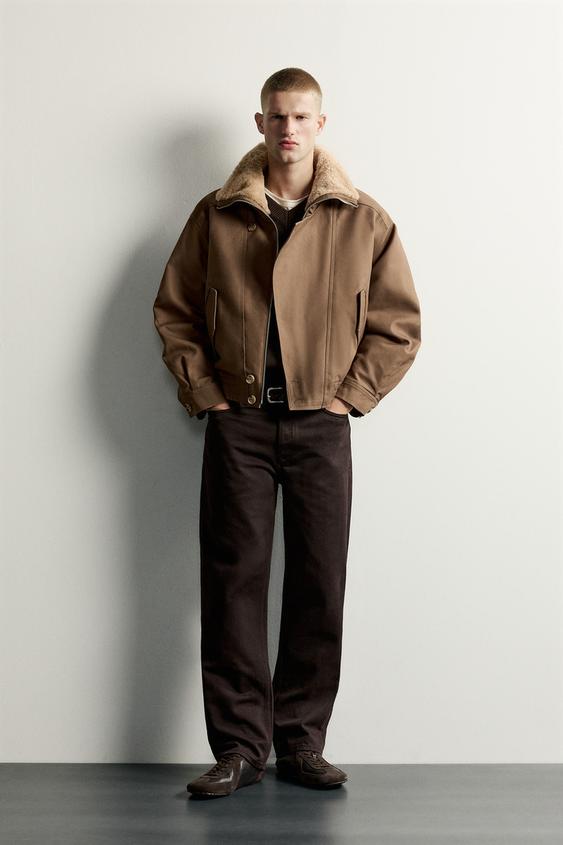 PADDED CROPPED FIT JACKET - mid khaki by Zara - Image 0