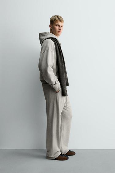 WIDE-LEG JOGGING TROUSERS X SR_A - Grey marl by Zara
