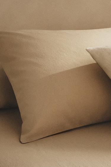 TEXTURED COTTON PILLOWCASE - Beige by Zara - Image 5