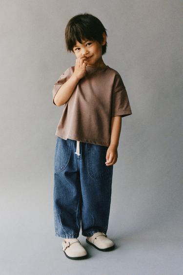 VIENSPALVIŲ MARŠKINĖLIŲ IR ŠORTŲ KOMPLEKTAS – Taupe pilka – „Zara“