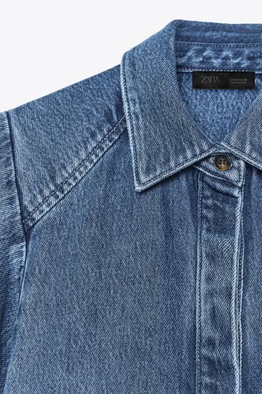 CHEMISE KIMONO EN JEAN ZW COLLECTION - Bleu de Zara - Image 8