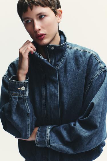 VESTE EN DENIM TRF - Bleu de Zara - Image 5