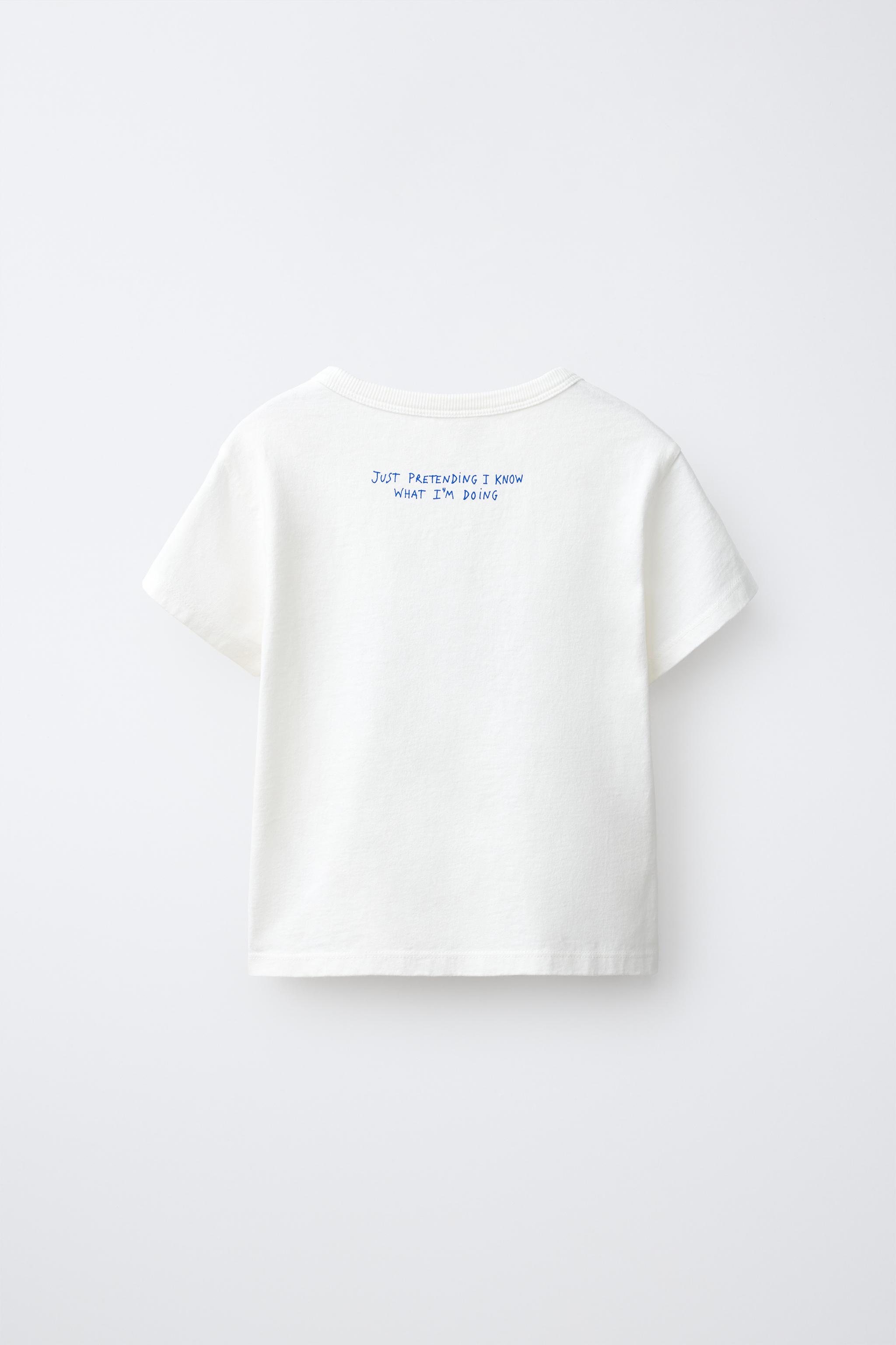 Детские футболки Zara TEXT GRAPHIC T-SHIRT — фото 2