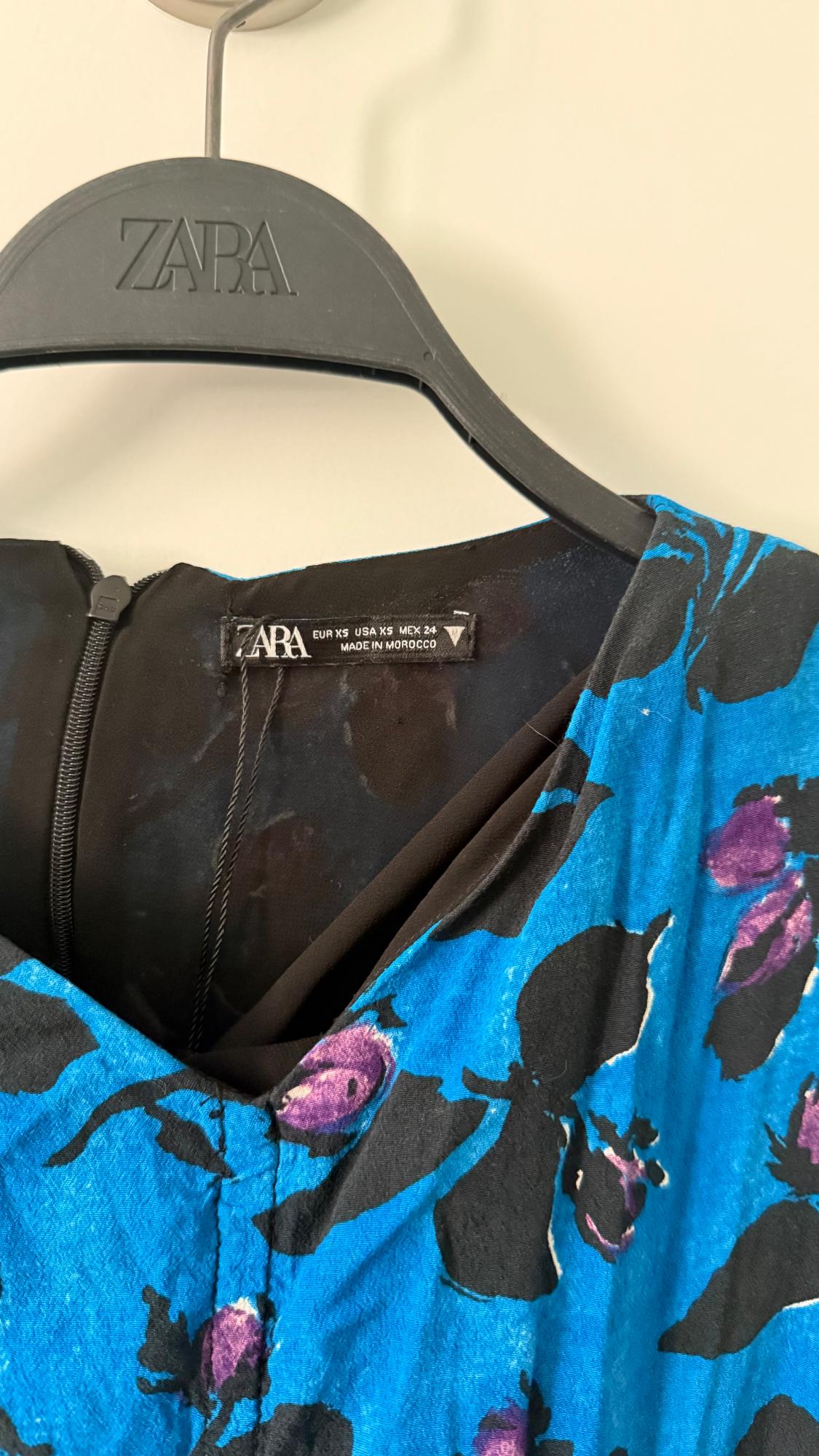 DRAPED PRINT DRESS - Image 2