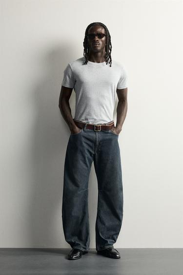 JEANS IM STRAIGHT-BARREL-FIT - Blau von Zara